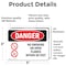 Signmission No Smoking Or Open Flames Within 50 Feet Danger Sign, Vinyl Decal, 5in W x 3.5in L, 2PK OS-2PACK-DS-D-35-L-1477 - alternate 3